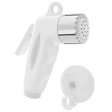 Imagem de Ducha Higiênica Blukit Branca com Gatilho Crivo Cromado com Suporte