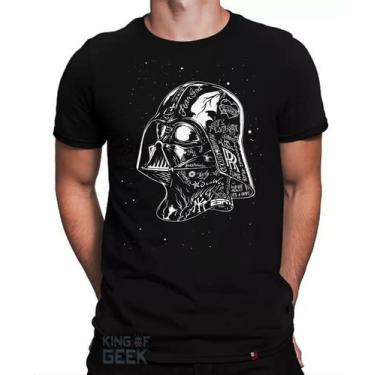Imagem de Camiseta Darth Vader Star Wars Camisa Geek Filme Série Blusa Tamanho:G;Cor:Preto