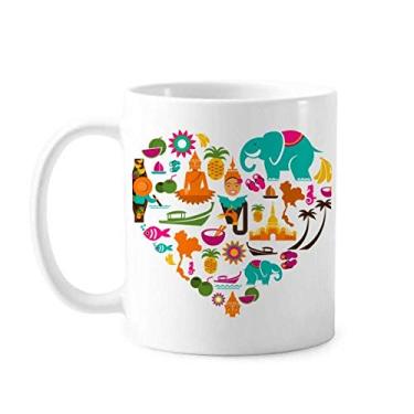 Imagem de Caneca de cerâmica tailandesa tradicional alfândega do Reino da Tailândia xícara de porcelana de café