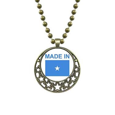 Imagem de DIYthinker Feito na Somália, Country Love Pendant Star Necklace Moon Chain Jewelry