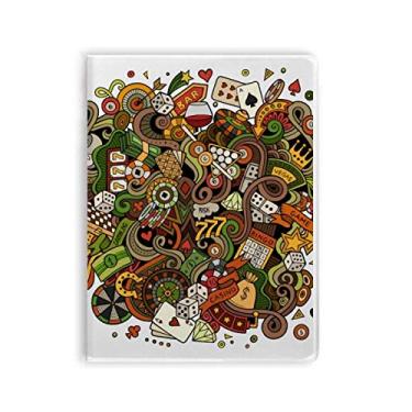 Imagem de Caderno de ilustração de fichas de pôquer, fichas de carta, capa de chiclete, diário de capa macia