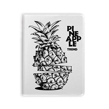 Imagem de Caderno de desenho de linhas de frutas PineFruit Trend Diário capa macia