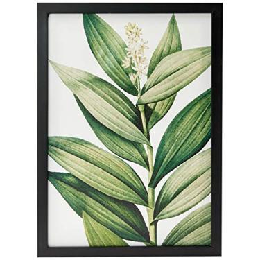 Imagem de Arte Maníacos Arte Maníacos Quadro Decorativo Tela Canvas Folhas Verdes, 65x46cm (Moldura Caixa Laca Preta)