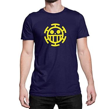 Imagem de Camiseta Estampada One Piece Trafalgar Law Camisa Masculina Azul Tamanho:M