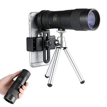 Imagem de Binóculos de bolso telescópio 10-300X40 de alto zoom monocular de alta claridade para acampamento BAK4 Definição portátil à prova d'água para viagens