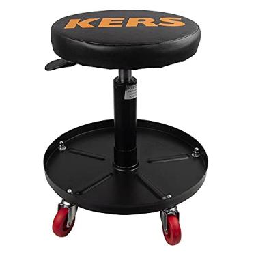 Imagem de Banqueta Redonda com Rodízios e Bandeja de Ferramentas Kers
