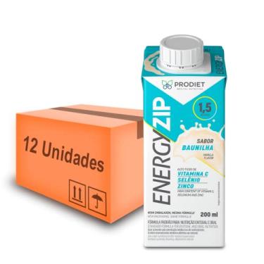 Imagem de Suplemento Energyzip 200ml Sabor Baunilha Caixa com 12 - Prodiet