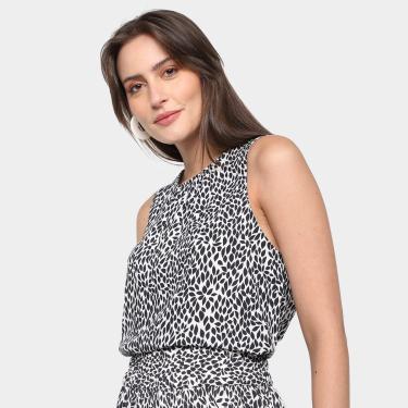 Imagem de Blusa Morena Rosa Cavada Com Abertura Costa Estampada Feminina-Feminino