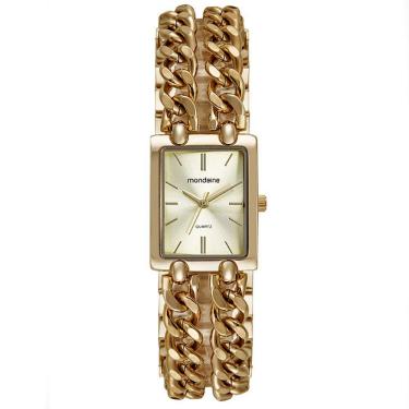 Imagem de Relógio MONDAINE feminino analógico dourado 32593LPMVDM1