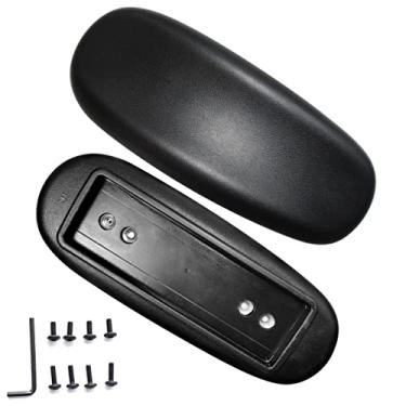 Imagem de MySit Almofadas de braço de substituição para cadeira de escritório universal 10 cm ou 14 cm (conjunto de 2) preto