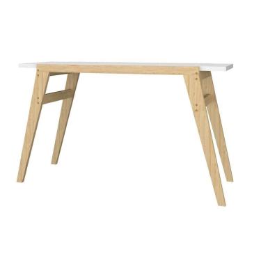 Imagem de Aparador de Sala Jantar BMU179 c/ Pés Madeira 135cm Branco/Pinus - BRV