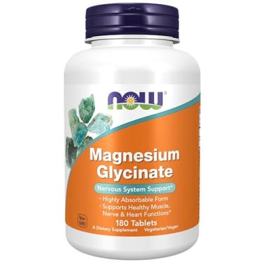 Imagem de NOW Foods - Suporte ao Sistema Nervoso de Glicinato de Magnésio 200 mg - 180 comprimidos