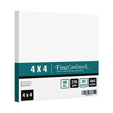 Imagem de Cartolina quadrada de 10 cm x 10 cm, capa de 36 kg, papel cartolina grossa branca - acabamento suave | para scrapbooking, artes e artesanato, convites de casamento, cartões Bussines | 50 cartões por