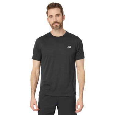 Imagem de New Balance Camiseta masculina de atletismo, Preto, M