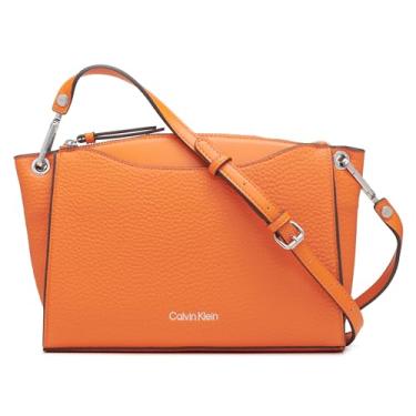 Imagem de Calvin Klein Bolsa tiracolo feminina granada com zíper, Mandarim, One Size