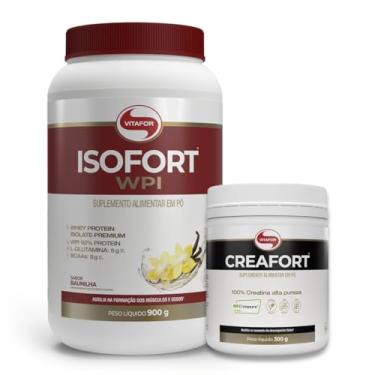 Imagem de Kit - Isofort 900g + Creafort creapure 300g Vitafor (900g, Baunilha)