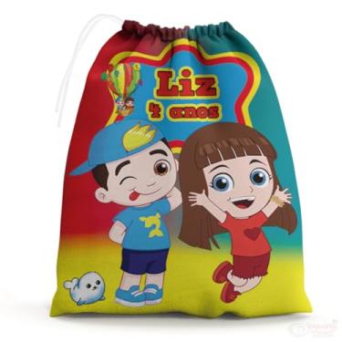 Imagem de Sacolinhas Surpresa Personalizada Tecido Luccas Neto e Gi (Sacolinhas 15x20, Unidades, 30)