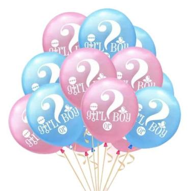 Imagem de BALÕES CHÁ REVELAÇÃO AZUL 50 PÇS DECORAÇÃO DE FESTA.