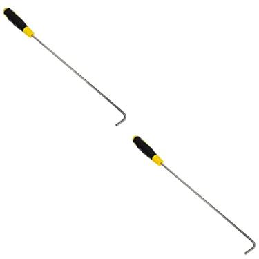 Imagem de 2 peças Gancho de persiana de enrolar Gancho de porta de persiana de enrolar Tampa de bueiro Levantador Gancho de porta de aço Gancho de tampa de bueiro para casa Ferramenta de elevação de bueiro Ganc