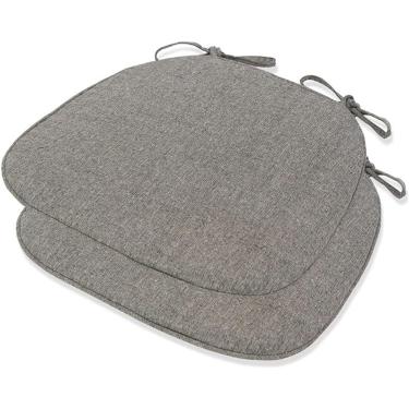 Imagem de Almofadas para cadeiras de cozinha de jantar, conjunto de 1/2/4 almofadas para cadeiras de jantar com gravatas, almofada de assento antiderrapante para sala de jantar com capa lavável à máqu