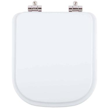 Imagem de Assento Sanitário Poliéster Soft Close Debba Square Branco para vaso Roca