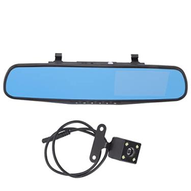 Imagem de Mirror Dash Cam para Carro Câmera de Espelho Retrovisor de 4,3 Polegadas LCD Tela Cheia 1080p Gravação Em Câmera de Backup Reverso Sensor G Integrado Monitoramento de