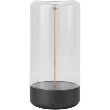 Imagem de Luminaria Lampada Filamento Magnetica Minimalista Moderna Luxo Touch 3 Niveis Sem Fio Recarregavel Mesa Decoraçao