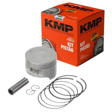 Imagem de Pistão Pino Anéis e Trava Kmp Honda 160 Cg Fan Titan Bros Nxr 0.75 58,