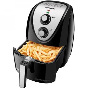 Imagem de Fritadeira Elétrica Mondial Air Fryer 5 Litros AFN-50-BI, Preto/Inox, 