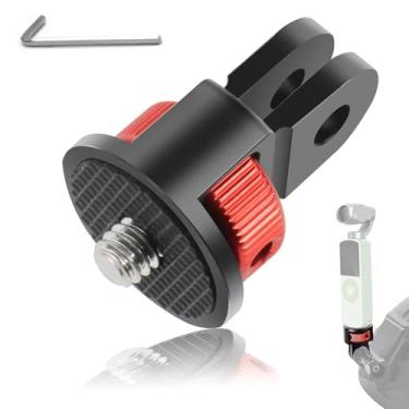 Imagem de Adaptador de montagem de tripé, adaptador de montagem de alumínio, 1 peça de adaptador de conversão ¼-20 para montagem de adaptador de tripé, adequado para GoPro Hero/Insta360 X3/Sjcam/câmera de ação