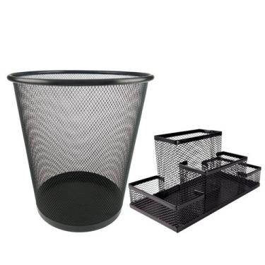 Imagem de Kit Organizador de Mesa e Lixeira de Escritório, Porta caneta lápis, P