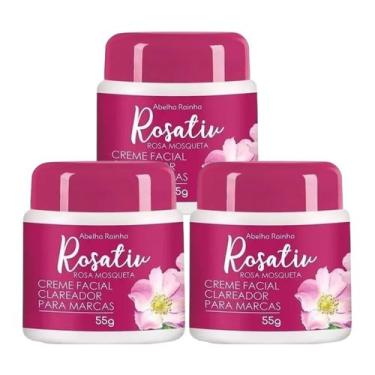 Imagem de Creme Facial Clareador De Marcas Rosa Mosqueta Rosativ - 3 unidades - 