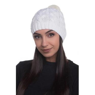 Imagem de Touca Feminina Gorro De Lã Com Pompom Elegante Macia - Suprema opção, 