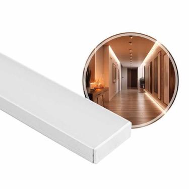 Imagem de Perfil Linear Sobrepor Branco 1 Metro c/ Trava FIX P/ Fita LED ST3075 