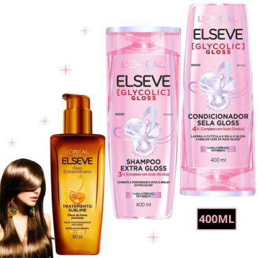 Imagem de Kit Elseve Glycolic Gloss Hidra Oleo Extraordinario Sonhos - L'oreal P