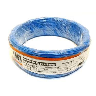 Imagem de Rolo Cabo Auto 1 X 0,50mm Azul Fio Remoto Cabinho 100 Metros - UNIQ CA