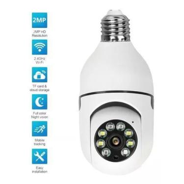 Imagem de Camera Wifi Ip Hd Lampada Bocal E27 Led Infra Alarme Espiã - DMK