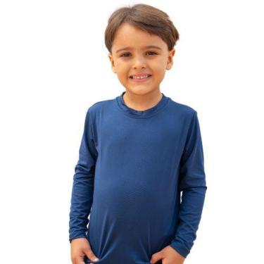 Imagem de Camisa Infantil UNISEX com Proteção UV Manga Longa MARINHO - TR4, 6