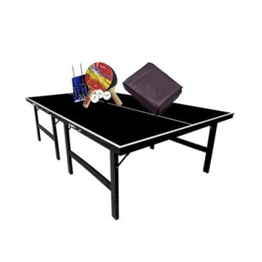 Imagem de MESA PING PONG PRETA 1010 KLOPF + KIT Completo 5030 + Capa