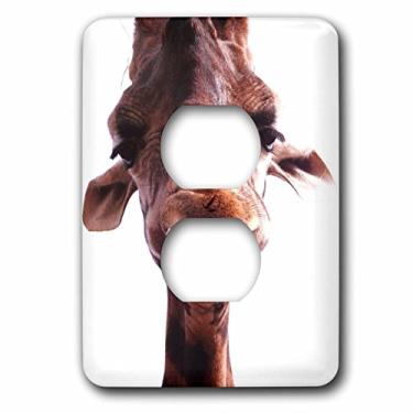 Imagem de 3dRose Lsp_62416_6 Capa de tomada com 2 velas de rosto de girafa realmente fofa