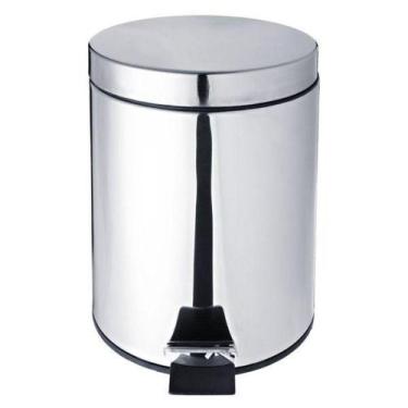 Imagem de Lixeira 5l em aço inoxidavel com pedal e balde removivel - Faça & Reso