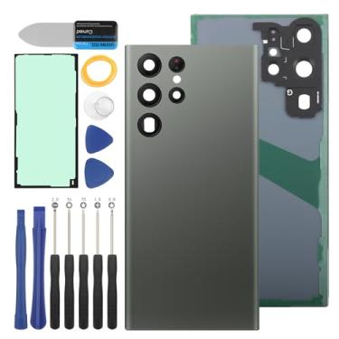 Imagem de YHXMARSCAN Substituição de vidro da tampa traseira para Samsung Galaxy S23 Ultra 5G 2023 Substituição de vidro traseiro com kits de ferramentas de reparo (cor: verde)