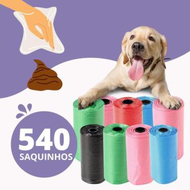 Imagem de Kit Cata Caca 540 Saquinhos Higiênicos Para Cachorro Gato Pet - 36 Rol