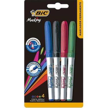 Imagem de Pincel Marcador Permanente Marking 1.1mm 4 Cores BIC