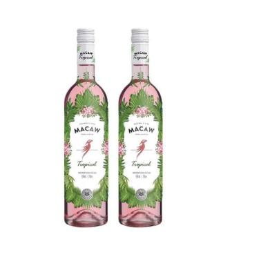 Imagem de Kit Vinho Macaw Frisante Tropical Rose Casa Perini 750ml 2un