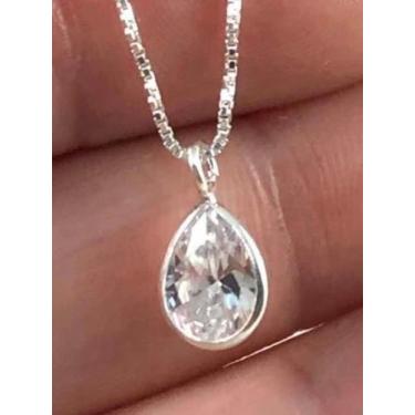Imagem de Pingente Ponto Luz Zirconia Gota Prata Pura 925 - Lojas La&Ny, 10, Pra