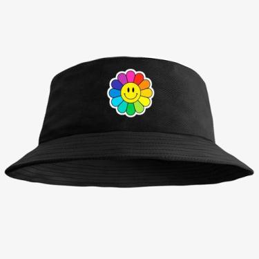 Imagem de Chapéu Bucket Hat Estampado Flor - MP Moda Masculina, Único, Preto