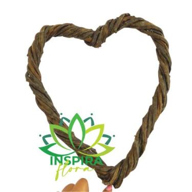 Imagem de Guirlanda de Cipó Vime Coração Decoração - Inspira Flora