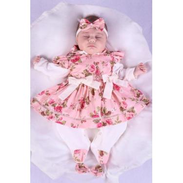 Imagem de Saída de Maternidade de Menina BEATRIZ 4 Peças - Lalu Enxovais, Rose c