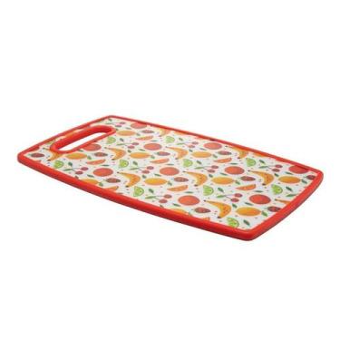 Imagem de Tabua P/Corte Lyor de Plastico Fruits Vermelha 37Cmx23Cm x1Cm